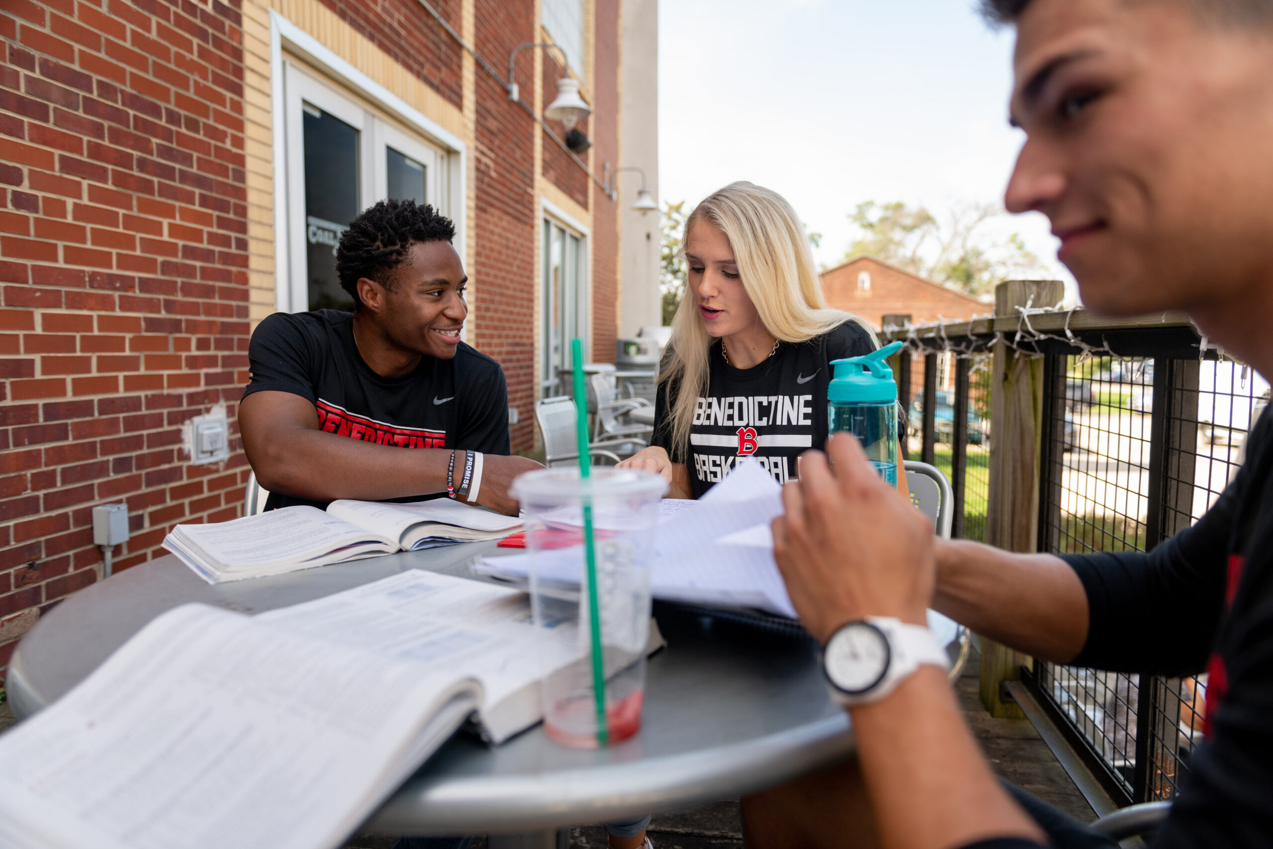 students studying outside at the Coal Ben