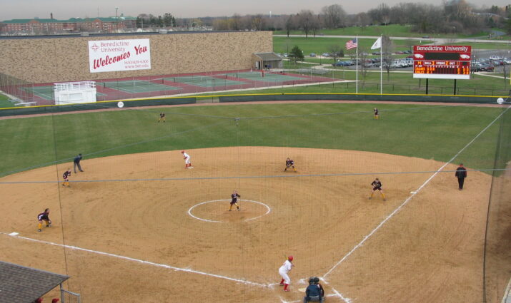 Softball field of the Village of Lisle-Benedictine University Sports complex