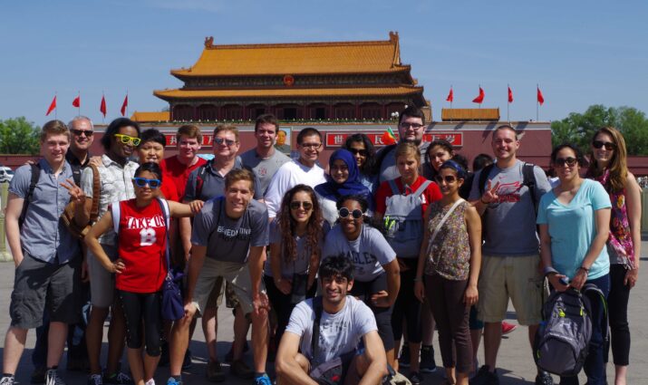 Study abroad group in China