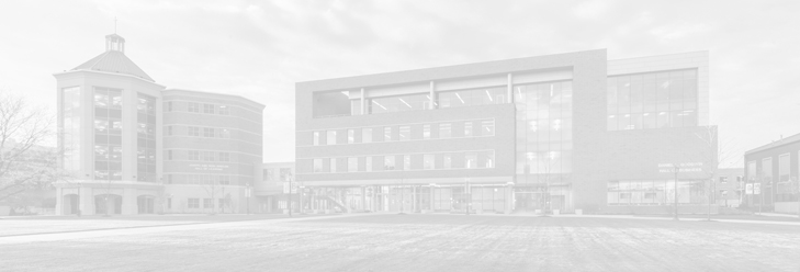 Looking at Kindlon Hall and Goodwin Hall from across the quad; photo has gray overlay on it
