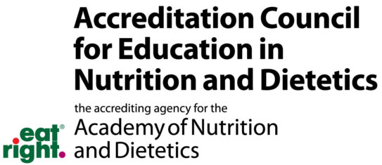 accreditation council for education in nutrition and dietetics logo