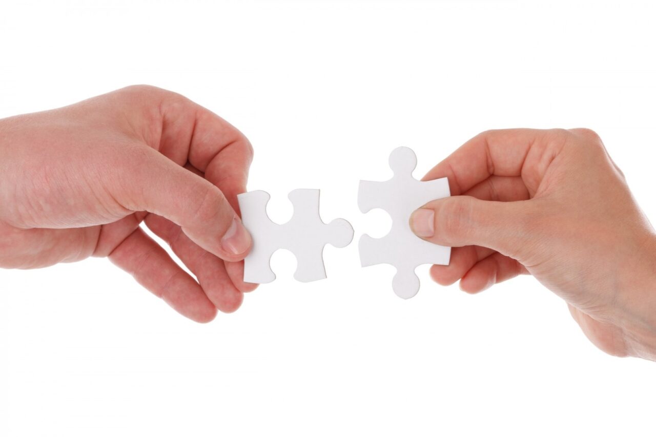 occupational therapy, hands with puzzle pieces