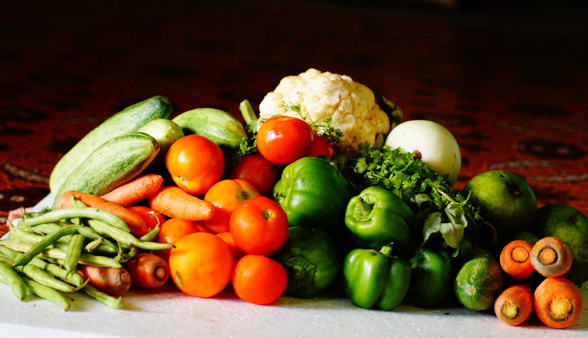 nature table, farm vegetables