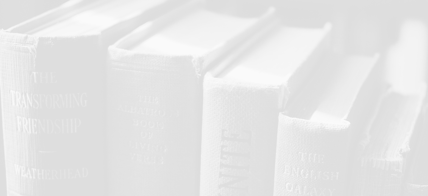 books standing next to each other with a white overlay - English Language and Literature
