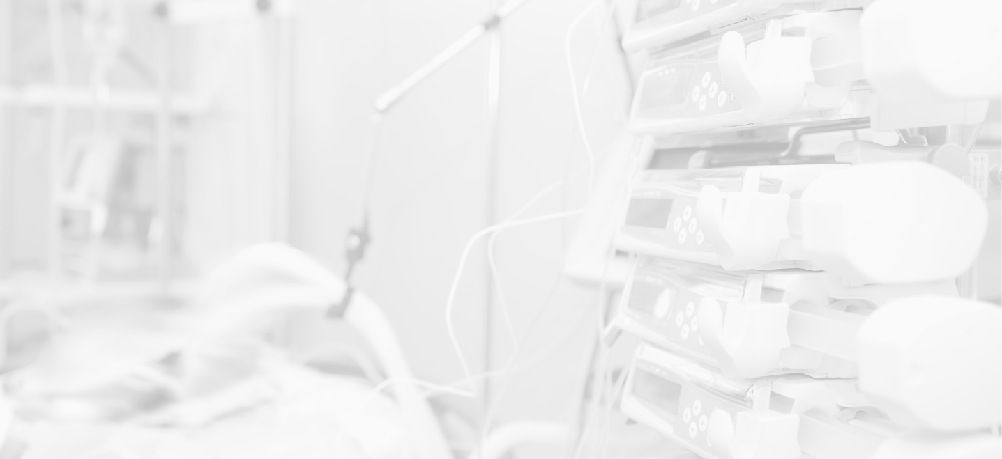 image of hospital room with medical equipment throughout; image has white overlay; RN to BSN program