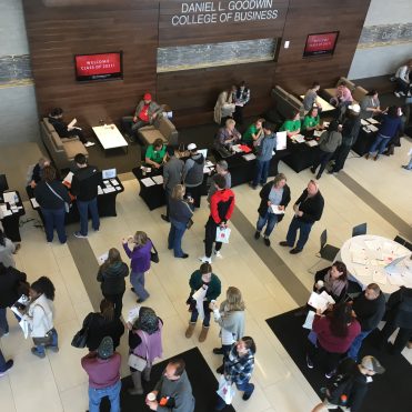 tables set up for fair