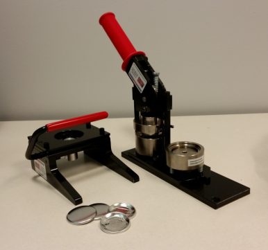 image of a button maker that is available to use through Library Technology