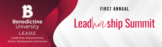 LeadHERship banner for first annual summit sponsored by LEADS program