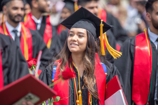 female student at Commencement 2022