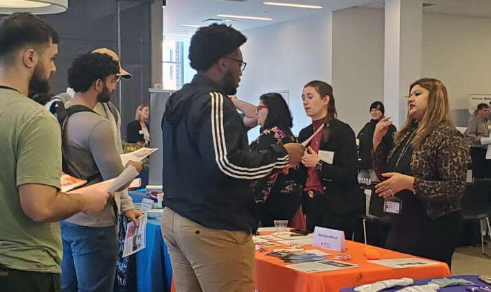 Employers and students at Job-a-Palooza