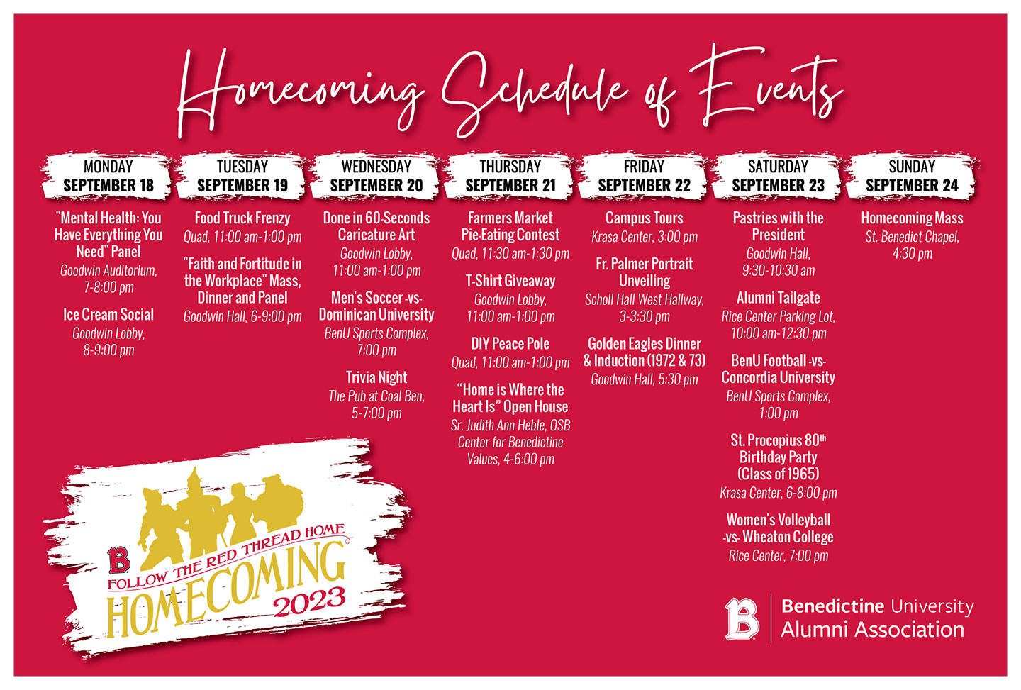 Homecoming 2023 schedule of events