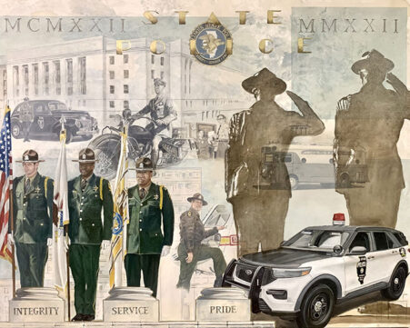 David Marcet's art submission for the IL State Police 100th Anniversary celebration