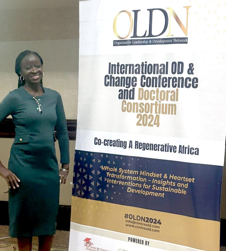 Congratulations to doctoral candidate Kemi Akindutire who recently presented her research at the 5th International Organization Development (OD)