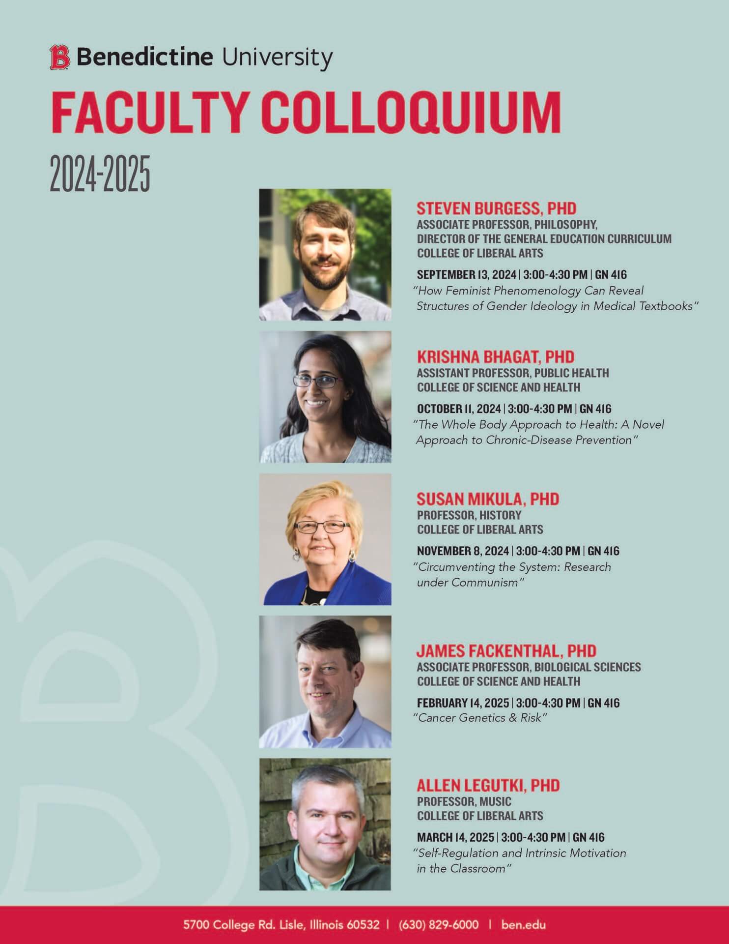 Faculty Colloquium – Susan Mikula, PhD