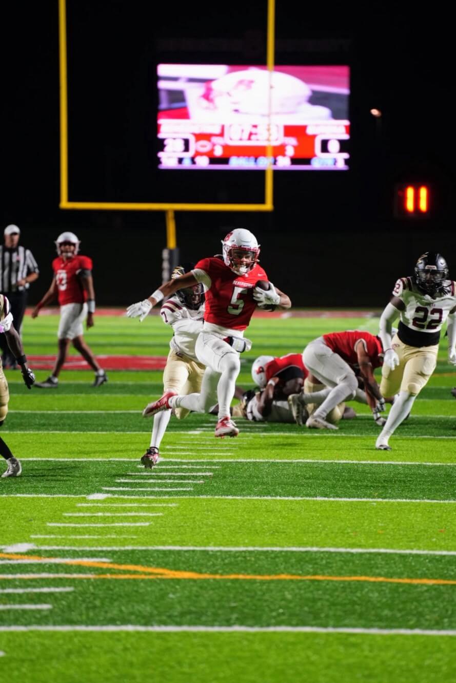 image of BenU student-athlete at the Homecoming game