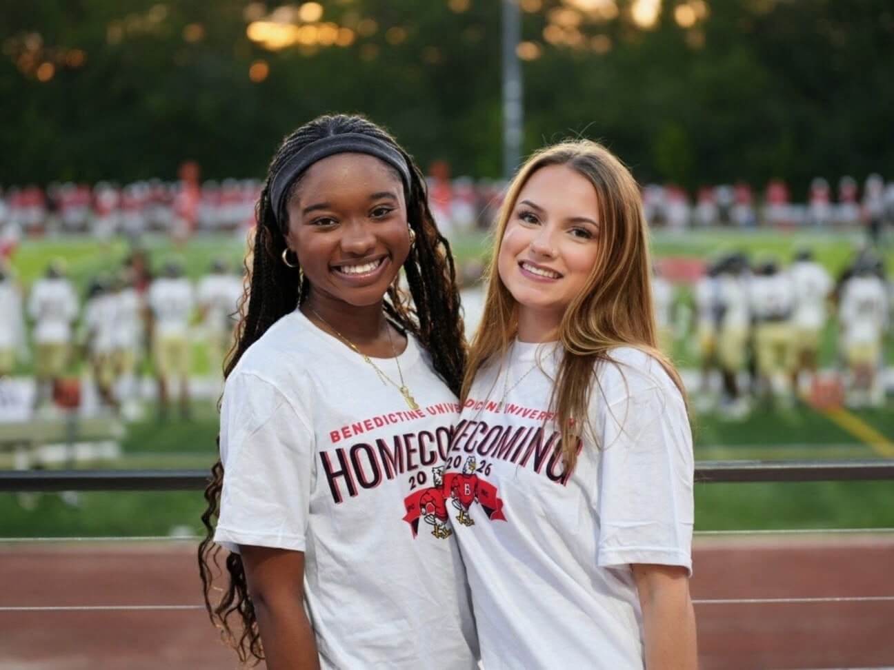 BenU students at the Homecoming football game