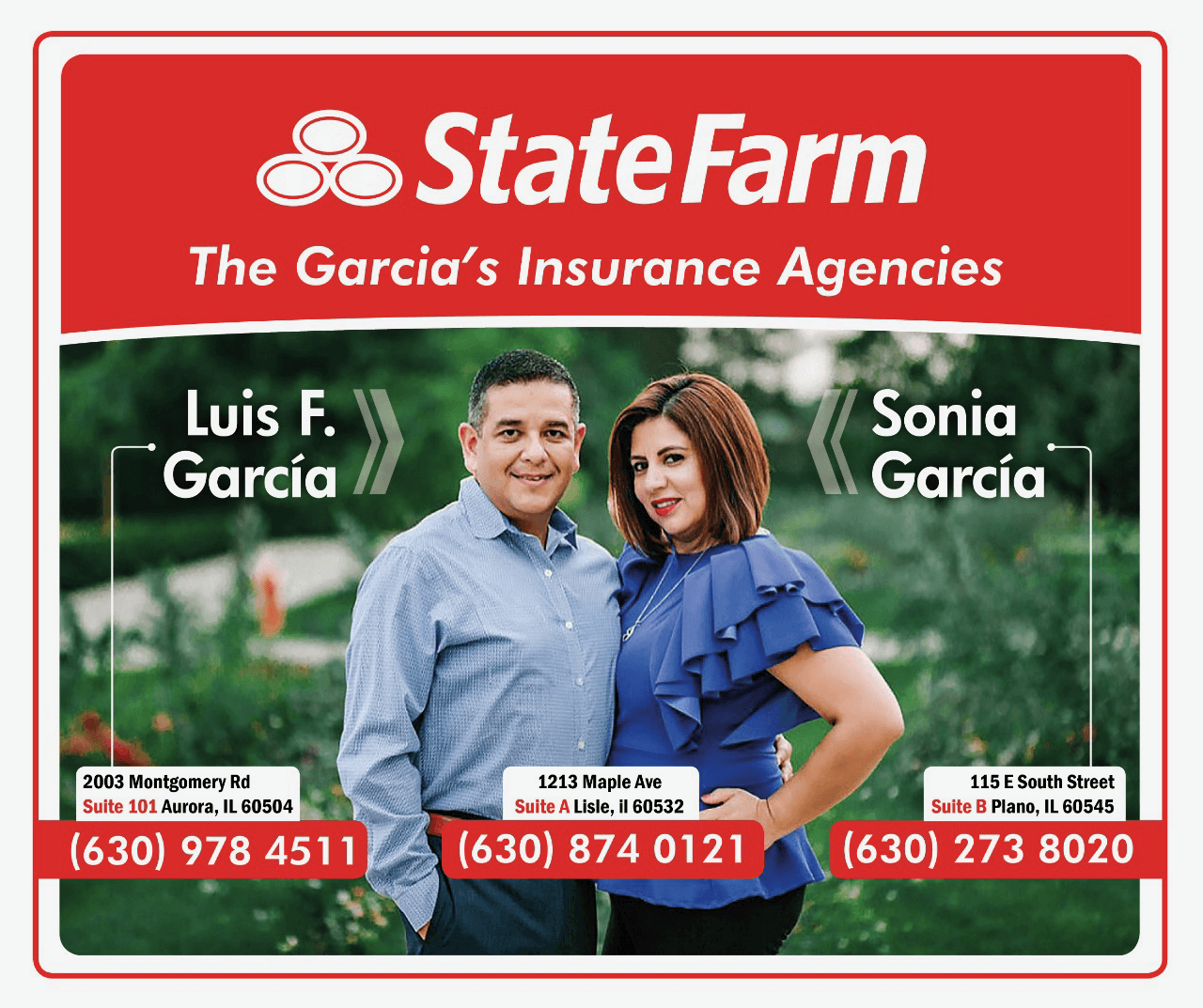 State Farm - The Garcia's Insurance Agencies team ad logo