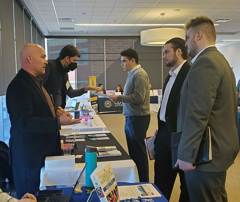 Employer Student Business suits at job fair