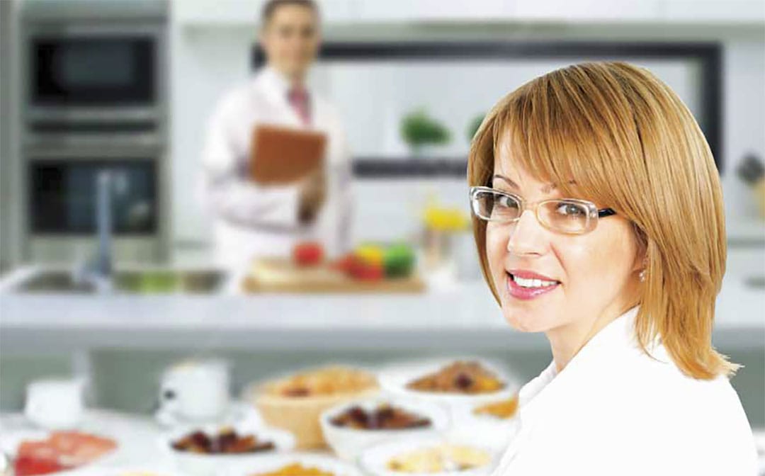 career banner preceptor female in food lab